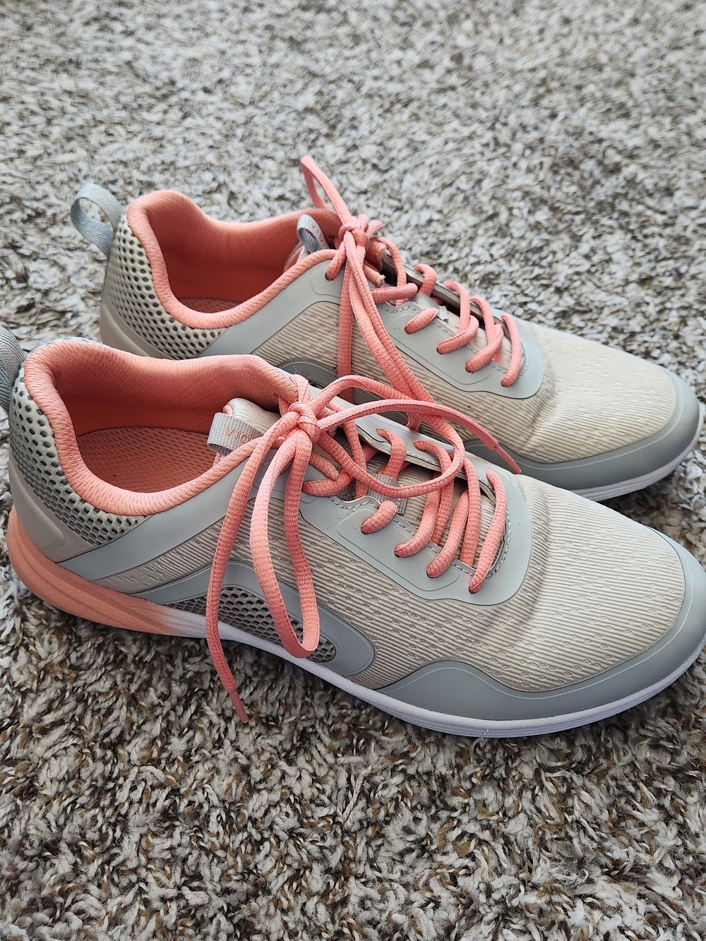 Vionic Jojo Ombre Comfort Lace Up Sneaker Shoes Women's 10 Pink Gray Mesh Laces